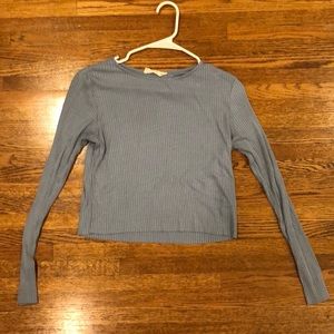Long Sleeve Blue Top
